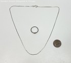 925 Sterling Silver Knot Ring & Chain Necklace 2.9g — photo 2