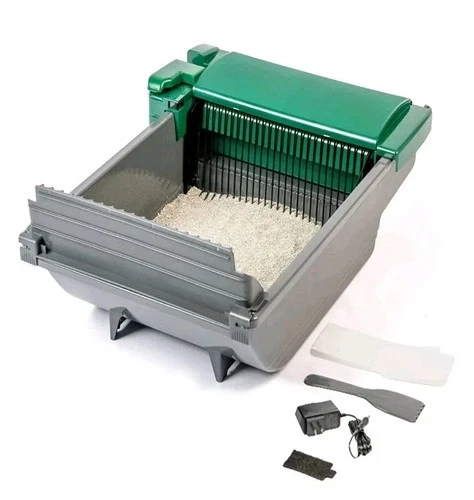 Pet Mate Pet Zone Smart Scoop Automatic Cleaning Cat Litter Box w/ 6 Bags #32568