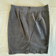 J.Crew Stretch Women's Corduroy Pencil Skirt Size 10 Gray Knee Length Back Zip