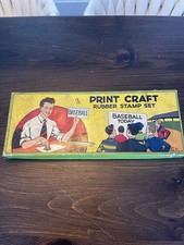 Vintage 1930  s Baseball Rubber Stamp Set by Stamper Kraft 4710