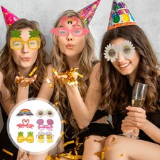 6 PCS Novelty Sunglasses Beach Party Hawaiian Tropical Eyeglasses