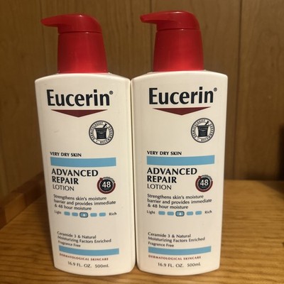 (2Eucerin Advanced Repair Moisturizing Fragrance-Free Lotion For Dry Skin 16.9Oz