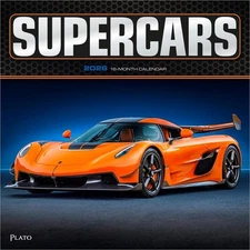Supercars | 2026 12x24" (Hanging) Monthly Square Wall Calendar