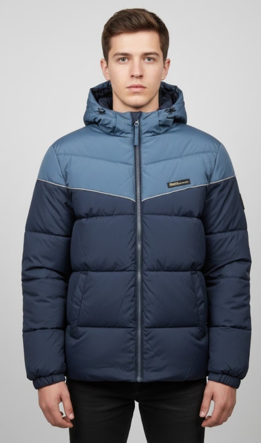 NEW iXtreme Outfitters Boys Blue Stripe Puffer Jacket Winter
