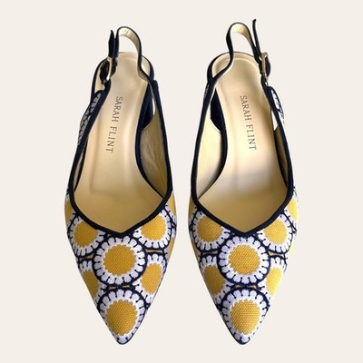 Sarah Flint Lisbon Emma Sling Womens Heel Shoes US 5 EU 35