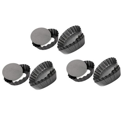 18 Stück Eier Tarte Formen, 3 Zoll Tarteformen Abnehmbarer Boden, Cupcake Kuchen6411