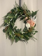 Kmise Spring Wreath Front Door-24  Summer Winter Peony Green Leaf Wall Or Window