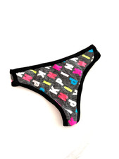 Victoria's Secret PINK Cotton Thong Panty PINK Print