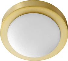 Quorum International 3505-9 Brass 9"W Flush Mount Bowl Ceiling Fixture