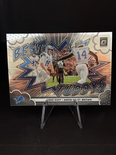 2025 Donruss Optic Amon-Ra St. Brown/Jared Goff Base (RAW)