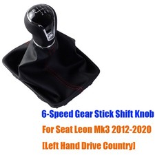 6-Gang Schaltsack Schaltknauf Schaltmanschette Leder Für Seat Leon Mk3 2012–2020