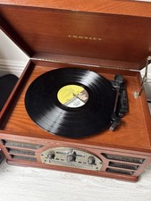 Crosley CR66 Rochester 5-In-1 Entertainment Center AM/FM Turntable Record Player
