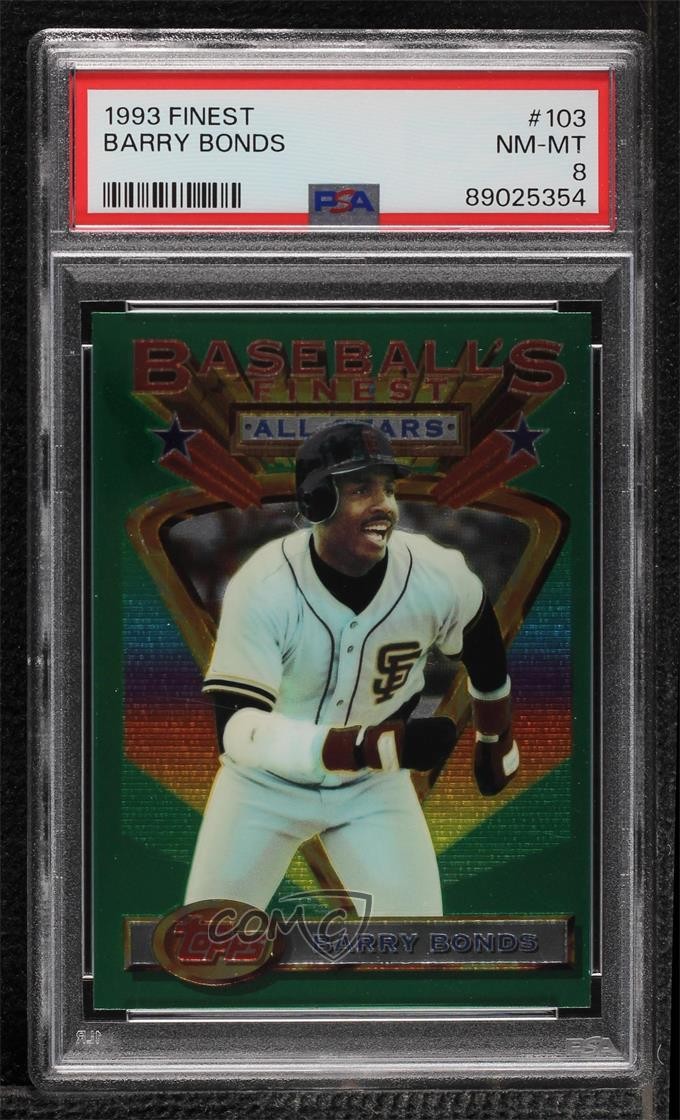 1993 Topps Finest Baseball's Finest All-Stars Barry Bonds #103 PSA 8 1e1t