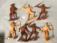 1960s MARX 6 INCH COWBOYS AND INDIANS SET EXCELLENT CONDITION 