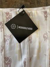 Boutique Highland Cow Satin Bustier Top Size XL Southwest Western