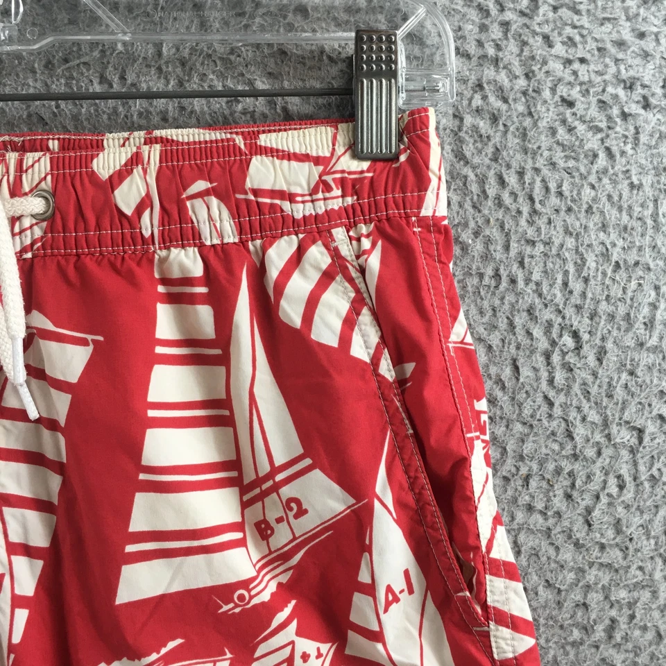 Cordão J.Crew Always Swim Trunk Short Masculino XS Vermelho Cintura Média Estampa Veleiro - Imagem 3 de 4