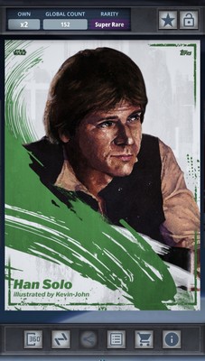 Star Wars Card Trader Stellar Signatures 2025 - Green 500cc Han Solo