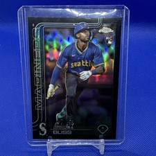 2024 Topps Chrome Ryan Bliss Black Refractor /10 Rookie RC #37 Seattle Mariners