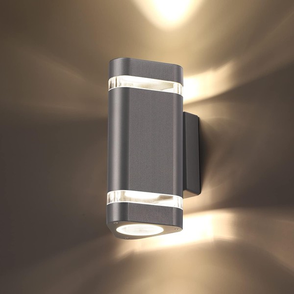 Dreieckige LED Wandleuchte AußEnleuchte, IP65 AußEnlampe Wandlampe Aussen GU10 A-image