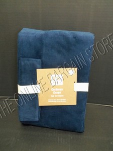 1 Pottery Barn Teen Blackout Corduroy Drapes Panels Curtains Navy
