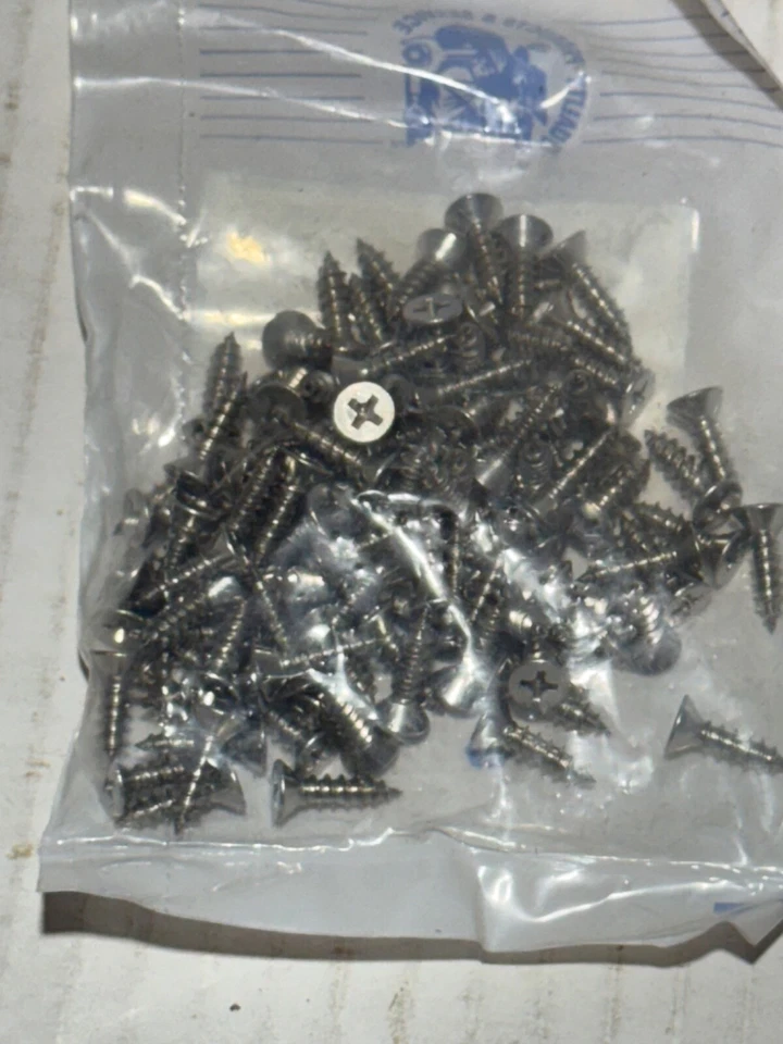 Tornillos Phillips Barnes 18-8 A2 cabeza plana tipo A #08-15x 5/8" 100PK Foto 3 de 3