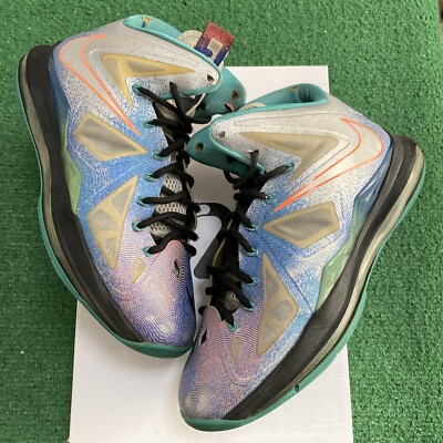 Size 9.5 - Nike LeBron 10 X Re-Entry Pure Platinum 541100-008 Ships Fast!