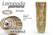 LAMPADA PIANTANA INTRECCIO CANNA PORTA LAMPADA E27 NATURALE 14*H61 CM XDH-778155