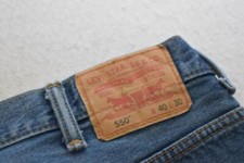 Levi's 550 Relaxed Fit Straight Blue Denim Jeans Mens Size 40 x 30