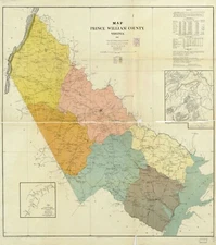 22" x 24" 1901 Map of Map of Prince William County, Virginia