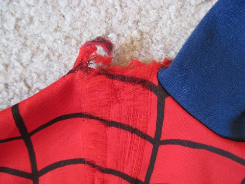 Vintage 1980s SPIDER-MAN Shirt HALLOWEEN COSTUME Child Size Movie Comic - Picture 8 of 11