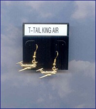 King Air T-Tail Earrings Airplane Aviatrix Aviation 99's Made in the USA