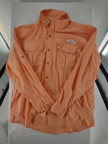 World Wide Sportsman XL Long Sleeve Fishing Shirt Vented melon color - Picture 1 of 10