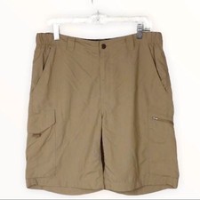 Columbia Khaki Omni-Shade Sun Protection Cargo Shorts 34