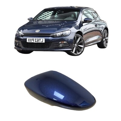 Door Wing Mirror Cover Painted LH5X Night Blue For VW Scirocco 2008-2017 Left