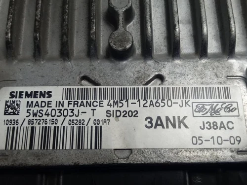 4M5112A650JK Centralina Motore per FORD FOCUS C-MAX (CAP)(2003) * 2006 6519874 - Foto 4 di 9