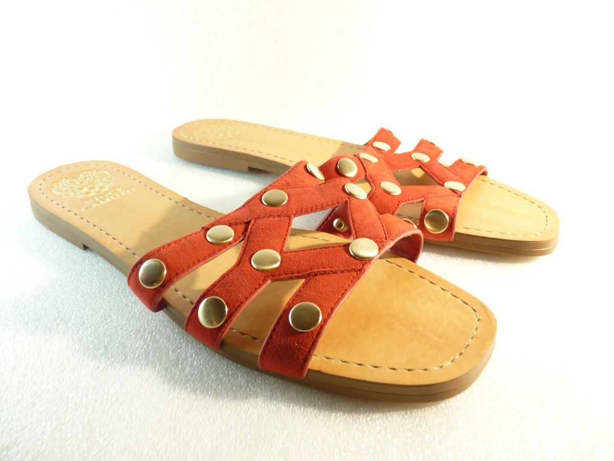Vince Camuto women shoes sandals Red Studded Slide Size 10 SKU