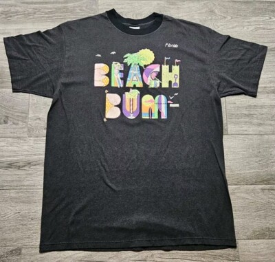 Vintage Beach Bum Puff Print Single Stitch Stedman Thin T-Shirt Tee Mens XL 