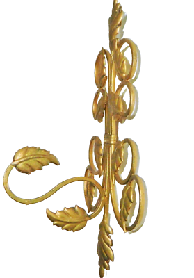 Vintage Metal Wall Hook Plant Hanger 15" Tall Ornate Metallic Gold Bracket  | eBay