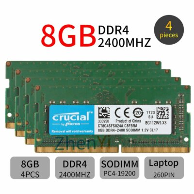 2400mhz Crucial Memory 8gb Crucial 8GB DDR4 2400Mhz Laptop SODIMM