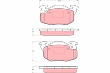 TRW GDB1615 brake pad set, disc brake for Citroen