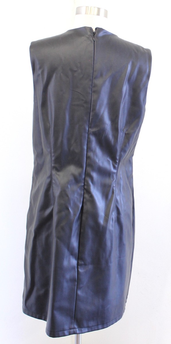 chinese dress ladies Abercrombie & Fitch Black Vegan Leather Shift Mini Dress- Size XL (sol   The Saved Collection