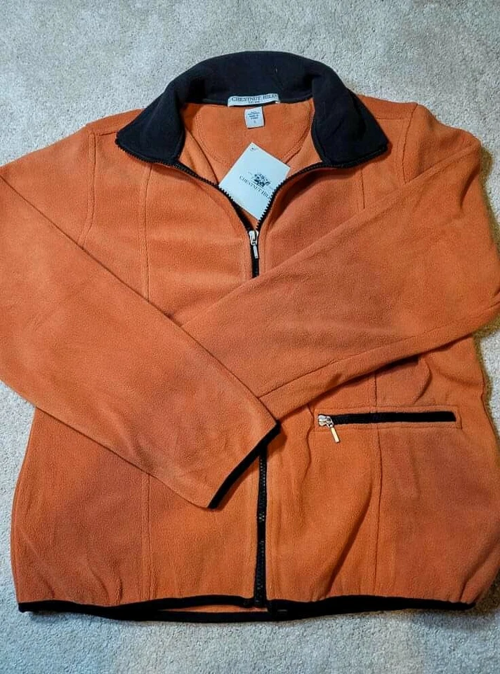 女式 Chestnut Hill Microfleeze Fulll Zip 夹克 Sienna 橙色小号 — 第 3/4 张图片