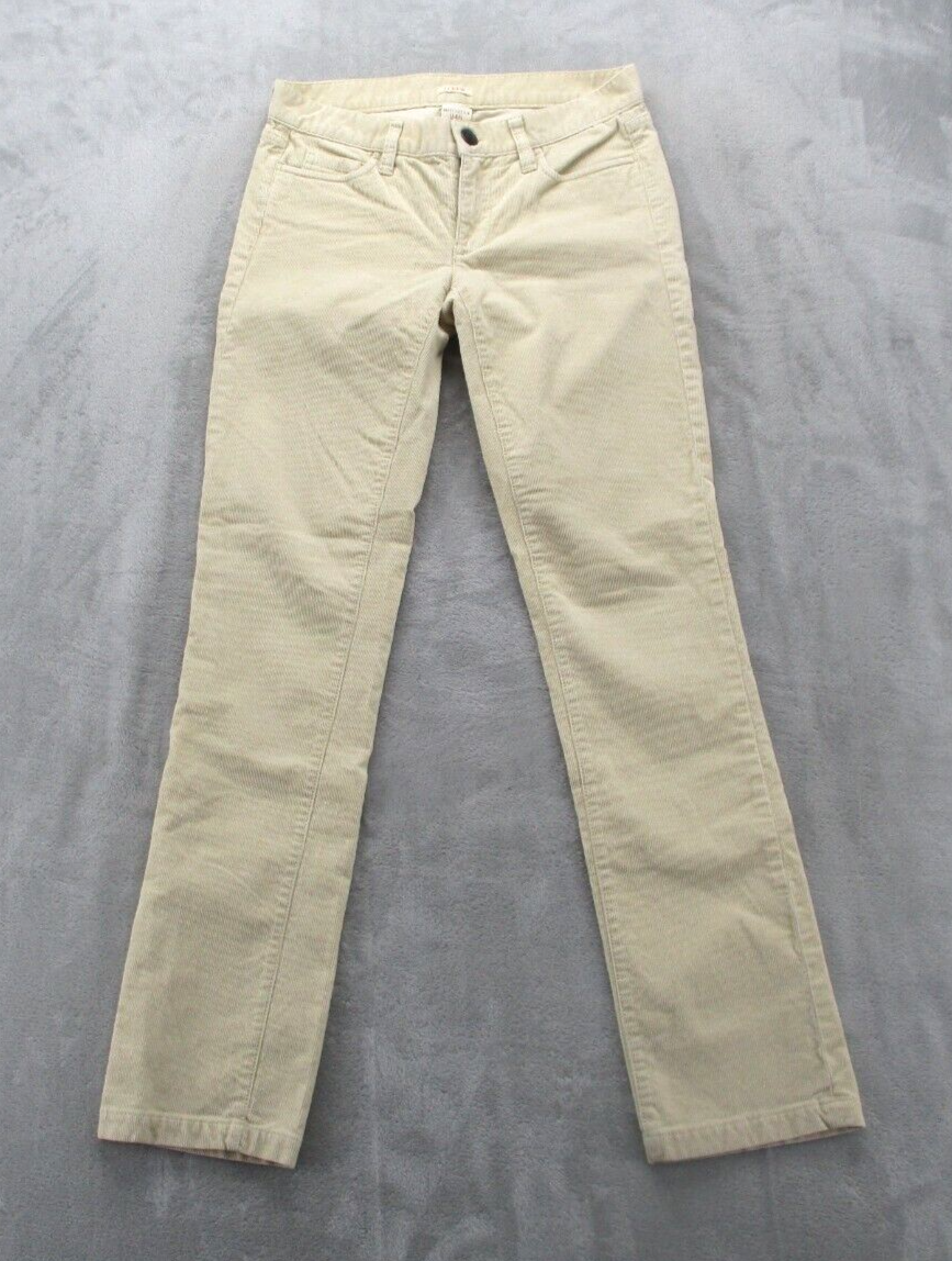J. Crew Matchstick Corduroy Jeans Women's 2 Ivory Stretch Low-Rise Cotton