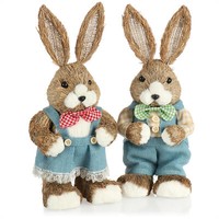 2X Deko-Osterhase Zur Osterdekoration - Dekofiguren FüR Ostern - Deko-Hase