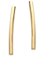 Gold Stab Ohrringe 925 Silber Gelbgold Vergoldet Damen Filigrane Ohrstecker