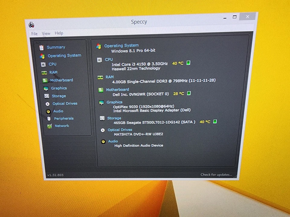 Dell OptiPlex 9030 AIO i3-4150@3.5GHz 4GB RAM 500GB Hdd Windows 8.1 Pro - Image 4 of 4