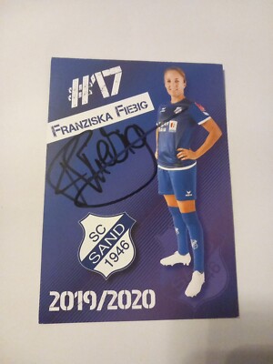 Signed Postcard Franziska Fiebig SC Sand NEW