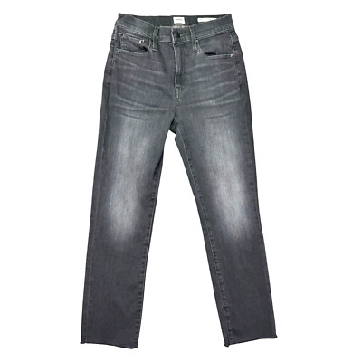 EDWIN Jeans Women's 27 Black Bree Slim Straight Denim Mid Rise Medium Wash Pants