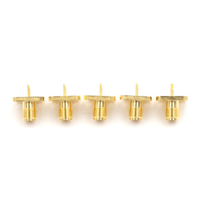 5SMA Female Jack Chassis Flange Panel Mount 4Hole RF Solder Connector Adapter-lk