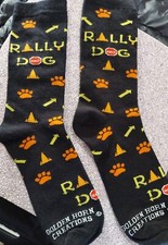AKC Obedience Rally Dog Women  s Socks Training Golden Retriever Dachshund Beagle